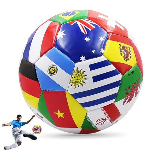 Ruqingg Größe 5 Fußballball, 8, 5 -Zoll -Nationalflaggenfußballbalker, wasserdichte PVC -Jugend -Erwachsene für das Training oder Geschenk des Ligaspiels für Ligaspiele Ruqingg Größe 5 Fußballball, 8, 5 -Zoll -Nationalflaggenfußballbalker, wasserdichte PVC -Jugend -Erwachsene für das Training oder Geschenk des Ligaspiels für Ligaspiele von Ruqingg