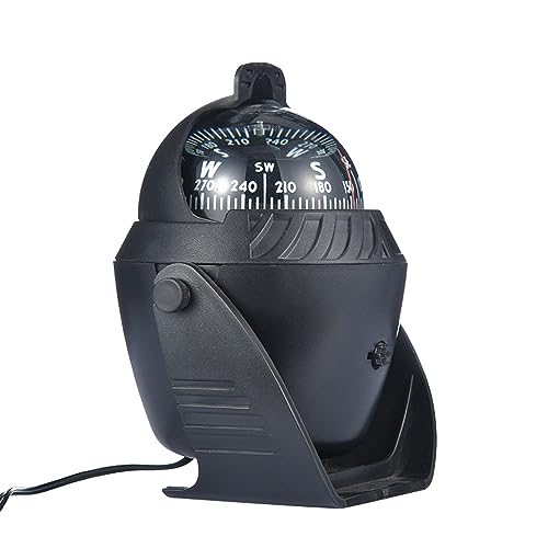 Rurunklee Kompass für Auto, elektronischer Navigationskompass mit LED-Licht – Kompass für Armaturenbrett, verstellbar, für Golfwagen, LKW, Wohnwagen von Rurunklee