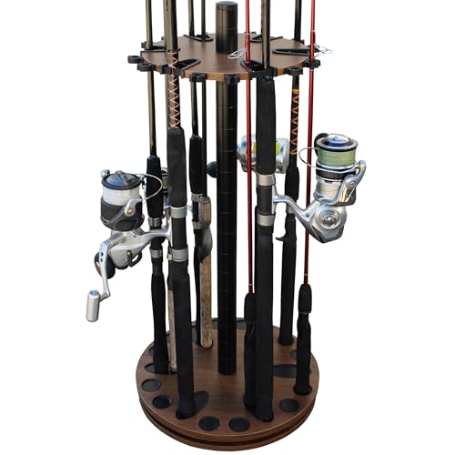 Rush Creek Creations Angelrutenhalter für 24 Ruten, Angelrutenhalter für Garagenorganisation und Aufbewahrung, für Angelrollen, Angelausrüstung, Angelzubehör, Tackle Box (360° drehbares Rack) Rush Creek Creations Angelrutenhalter für 24 Ruten, Angelrutenhalter für Garagenorganisation und Aufbewahrung, für Angelrollen, Angelausrüstung, Angelzubehör, Tackle Box (360° drehbares Rack) von Rush Creek Creations