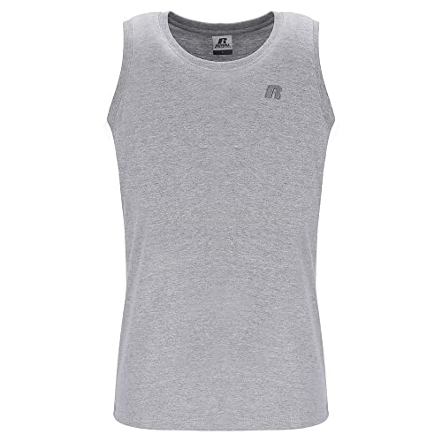 Russell Athletic A30021-VK-091 Cropped Tee Shirt T-Shirt Herren New Grey Marl Größe XXL von Russell Athletic