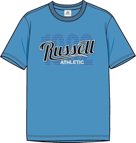 RUSSELL ATHLETIC A30231-AB1-134 1902RA-S/S Crewneck Tee Shirt T-Shirt Herren Azure Blue Größe M von Russell Athletic