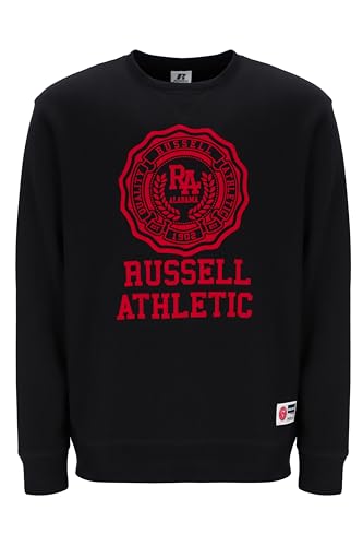 Russell Athletic A30382-IO-099 ATH Rose-Crewneck Sweatshirt Sweatshirt Herren Black Größe XXL von Russell Athletic
