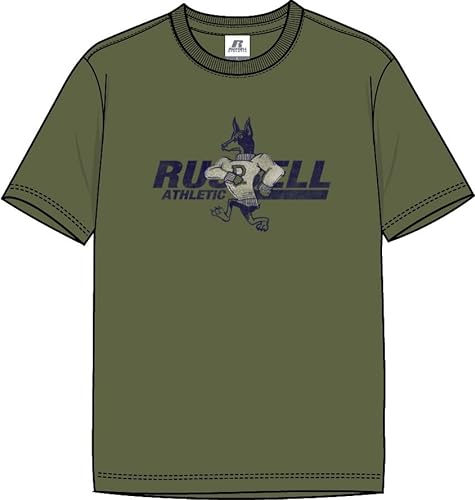 Russell Athletic A30481-OV1-238 Security-S/S Crewneck Tee Shirt T-Shirt Herren Olivine Größe XXL von Russell Athletic