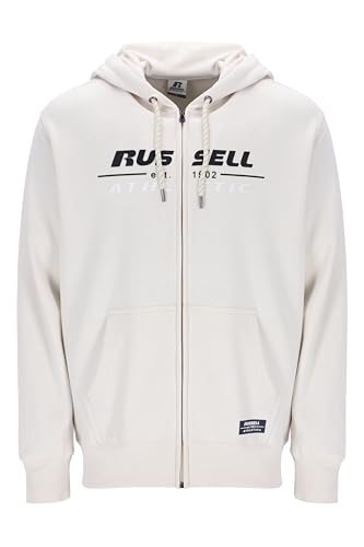 Russell Athletic A30552-W2-526 Eastside-Zip Through Hoody Sweatshirt Herren Collegiate Grey Marl Größe S von Russell Athletic