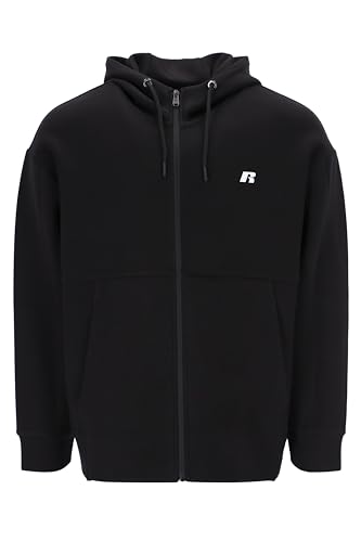 Russell Athletic A30652-IO-099 Grip-Zip Through Hoody Sweatshirt Herren Black Größe M von Russell Athletic