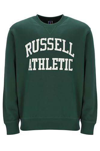 Russell Athletic E36062-DG1-225 ICONIC2-CREWNECK Sweatshirt Sweatshirt Herren Dark Green Größe M von Russell Athletic