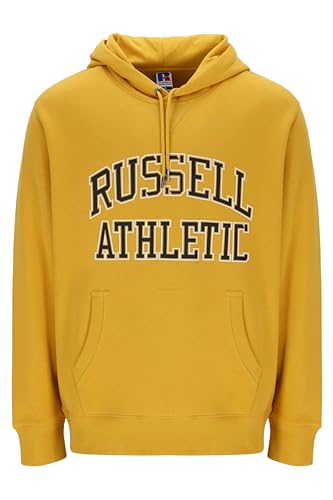 Russell Athletic E36072-NG-355 ICONIC2-PULL OVER HOODY Sweatshirt Herren NUGGET Gold Größe S von Russell Athletic