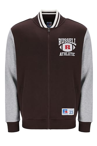 Russell Athletic E36352-SN-562 TY-FLEECE BOMBER JACKET Jacket Herren SEAL BROWN Größe L von Russell Athletic