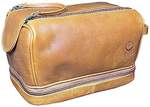 RusticTown Kulturbeutel aus Leder für Herren – Reise-Rasierset – Badezimmer-Dusch-Toilettenartikel-Organizer – Kosmetiktasche für Damen, Cognac, M, Reise-Kulturbeutel für Herren RusticTown Kulturbeutel aus Leder für Herren – Reise-Rasierset – Badezimmer-Dusch-Toilettenartikel-Organizer – Kosmetiktasche für Damen, Cognac, M, Reise-Kulturbeutel für Herren von Rustic Town