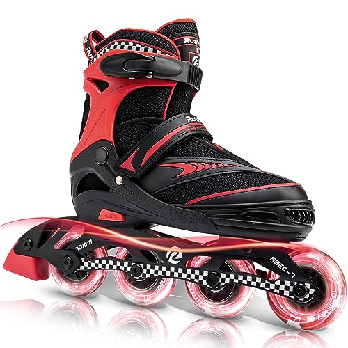 Ruthfot Verstellbarer Inliner für Kinder Jungen und Mädchen mit beleuchteten Rollen, Outdoor Rollerskates für Kinder und Frauen Ruthfot Verstellbarer Inliner für Kinder Jungen und Mädchen mit beleuchteten Rollen, Outdoor Rollerskates für Kinder und Frauen von Ruthfot