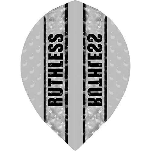 Ruthless Clear Panel Dart Flights | 100 Mikron Birne | Transparent 1 Pack von Ruthless