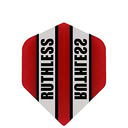 Ruthless RX Panel | extra stark 100 Mikron | klare Mini-Standardform, rot, 1 Set mit 3 Flights (F3559) von Ruthless