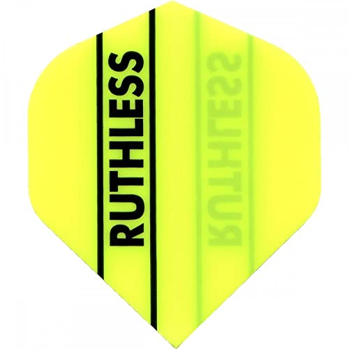 Ruthless Solid Panel Dart-Flights, extra stark, 100 Mikron, Standard, Fluro-Gelb, 3 Sets mit je 3 Flights (3XF3550) von Ruthless