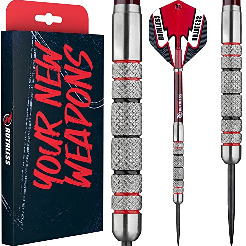 RUTHLESS Winners Dartpfeile, 90 % Wolframstahlspitze, Ring und Rändelung, 24 g RUTHLESS Winners Dartpfeile, 90 % Wolframstahlspitze, Ring und Rändelung, 24 g von RUTHLESS