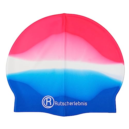 Rutscherlebnis Tie Dye Silicone Cap - Farbenfrohe Silikon-Badekappe für Damen, Herren & Jugendliche von Rutscherlebnis