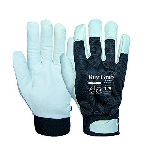 Ruvigrab - Arbeitshandschuh aus Rindsleder | belüfteter Rücken mit Klettverschluss | Gartenhandschuhe | Arbeitshandschuhe | Lederhandschuhe | Handschuhe für Damen und Herren Ruvigrab - Arbeitshandschuh aus Rindsleder | belüfteter Rücken mit Klettverschluss | Gartenhandschuhe | Arbeitshandschuhe | Lederhandschuhe | Handschuhe für Damen und Herren von Ruvigrab