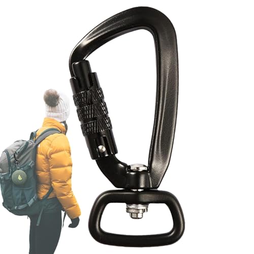 Ruwshuuk Bergsteigerkarabiner,Kletterkarabiner - Automatisch verriegelnder Karabiner für Hundegeschirr,Um 360 Grad drehbare Bergsteigerschnalle, Kletterkarabiner zum Sichern von Haustieren von Ruwshuuk