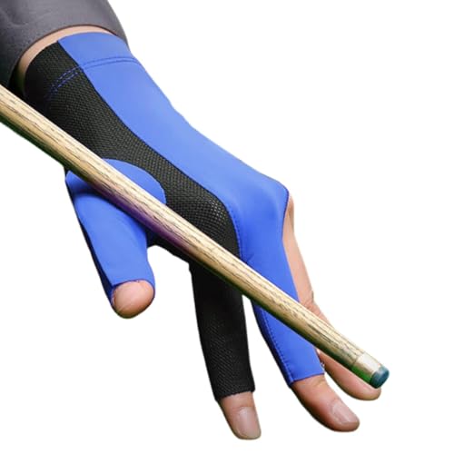 Ruwshuuk Billard-Pool-Handschuhe,Professionelle Billard-Handschuhe | 3-Finger-Billard-Queue, atmungsaktiver Handschuh, rutschfest,Elastischer, schnell trocknender professioneller von Ruwshuuk