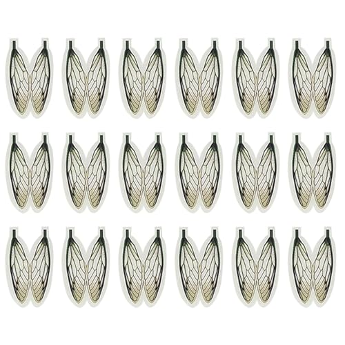 Ruwshuuk Fliegenbindende Flügel, Forellen-Fliegenfischköder - Realistische Stonefly-Flügel und Angelköder | Selbstklebendes, kompaktes Fliegenbindematerial für Familie, Freunde und Kollegen von Ruwshuuk