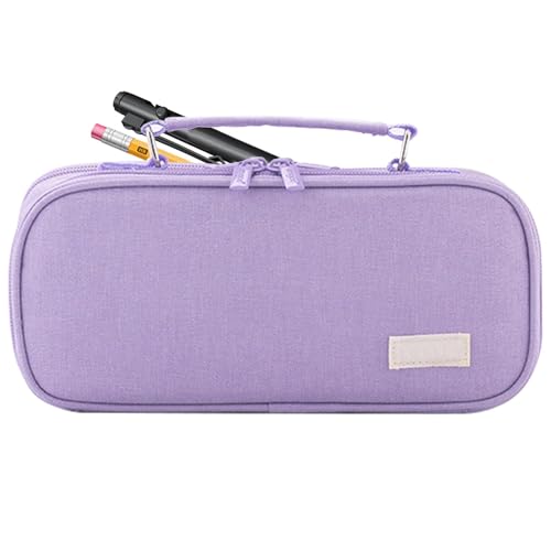 Ruwshuuk Großes Federmäppchen, Federmäppchen für die Schule,Mehrschichtige Stiftetasche, Make-up-Tasche mit Netztasche - Handheld-Briefpapiertasche, multifunktionales Federmäppchen mit großer von Ruwshuuk