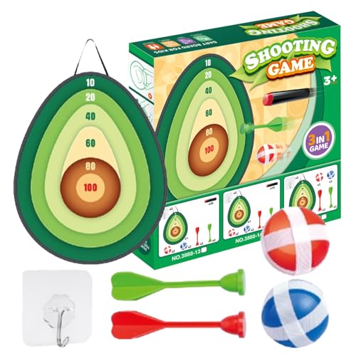 Ruyeiig Darts für Kinder, Dartspiel, Tragbare Wurfspielzeuge mit klebrigen Bällen, Outdoor-Gartenspielzeug, niedliches Indoor-Sportspielzeug, Zielspiel mit klebrigen Bällen für drinnen und draußen von Ruyeiig