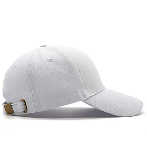 Ruyosn Kappe Herren Basecap Damen Verstellbar Cappy Waschbar Klassische Baseball Cap Unisex Sonnenschutz Baseballkappe Baumwolle Mütze Atmungsaktiv für Sport Wandern Ausflug Basecap Weiß von Ruyosn