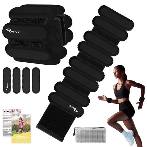 RYACO Handgelenkgewichte Knöchelgewichte, 2er Set (2x0,5KG, je 0,5KG), Verstellbare Gewichtsmanschetten Gewichte, für Handgelenk, Beine und Arme, für Übung Gehen Joggen Yoga Pilates Aerobic, Schwarz RYACO Handgelenkgewichte Knöchelgewichte, 2er Set (2x0,5KG, je 0,5KG), Verstellbare Gewichtsmanschetten Gewichte, für Handgelenk, Beine und Arme, für Übung Gehen Joggen Yoga Pilates Aerobic, Schwarz von Ryaco