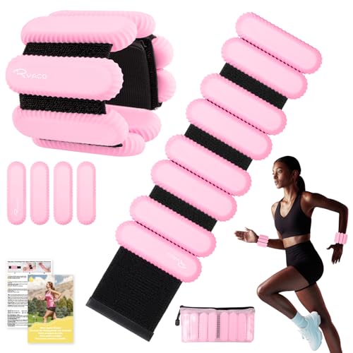 RYACO Handgelenkgewichte Knöchelgewichte, 2er Set (2x0,5KG, je 0,5KG), Verstellbare Gewichtsmanschetten Gewichte, für Handgelenk, Beine und Arme, für Übung Gehen Joggen Yoga Pilates Aerobic, Rosa RYACO Handgelenkgewichte Knöchelgewichte, 2er Set (2x0,5KG, je 0,5KG), Verstellbare Gewichtsmanschetten Gewichte, für Handgelenk, Beine und Arme, für Übung Gehen Joggen Yoga Pilates Aerobic, Rosa von Ryaco