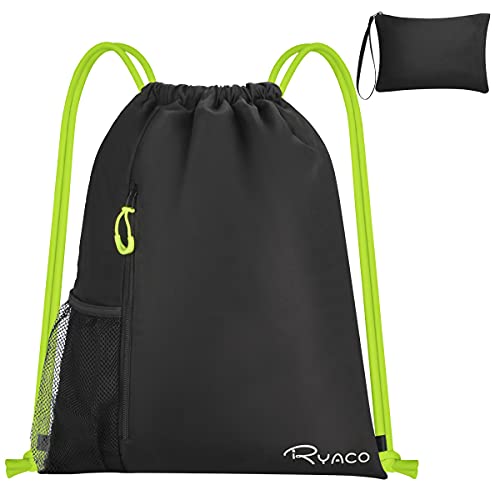 Ryaco Turnbeutel Wasserdichter Kordelzug-Rucksack, Schwimmsport-Sporttasche, mit Außentasche mit Reißverschluss, Wasserbecher-Netzpaket,Trocken- und Nasstrennung, für Schule,Sport,Schwimmen,Reisen Ryaco Turnbeutel Wasserdichter Kordelzug-Rucksack, Schwimmsport-Sporttasche, mit Außentasche mit Reißverschluss, Wasserbecher-Netzpaket,Trocken- und Nasstrennung, für Schule,Sport,Schwimmen,Reisen von Ryaco