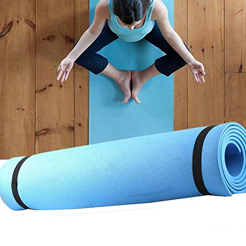 Fitnessmatte Exercise Mat Übungsmatte dick Trainingsmatten für das Heim-Fitnessstudio Trainingsmatten Trainingsmat Yoga Mat Dick blue,0.4cm von Rysmliuhan Shop