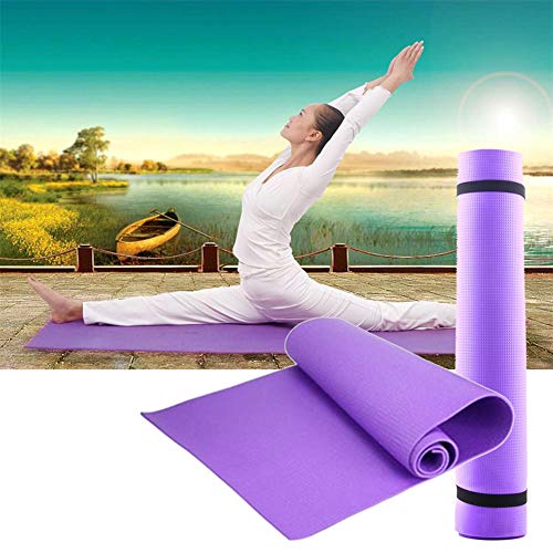 Fitnessmatte Exercise Mat Übungsmatte dick Trainingsmatten für das Heim-Fitnessstudio Trainingsmatten Trainingsmat Yoga Mat Dick purple,0.4cm von Rysmliuhan Shop