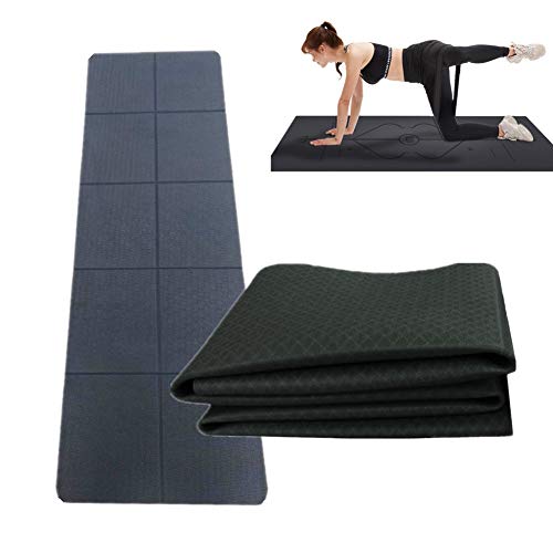 Jogamatte Trainingsmatte Gym Matt für zu Hause Trainingsmatten für das Heim-Fitnessstudio Übungsmatte dick Reise Yoga Matten black,0.4cm von Rysmliuhan Shop