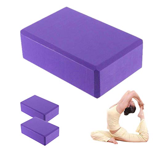 Rysmliuhan Shop Yoga Blöcke Yoga Block Schaumblock mit hoher Dichte Yoga Block Schaum Schaumblöcke Unterstützen Sie Deepen for Yoga Pilates Kopfblock Purple,2pcs von Rysmliuhan Shop