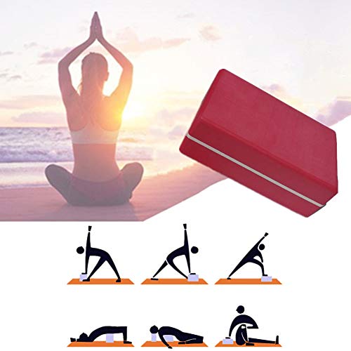 Rysmliuhan Shop Yoga Klotz Yoga Blöcke Yoga-Blöcke Schaumblock mit hoher Dichte Yoga-Unterstützungsblöcke Pilates-Blöcke Yoga Set Pilates Kopfblock Yoga Block Set red,1pc von Rysmliuhan Shop