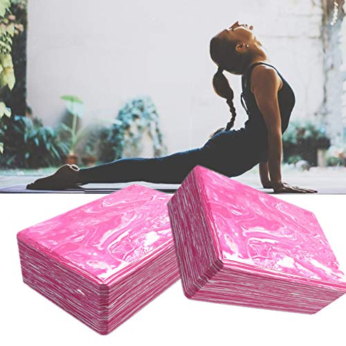 Rysmliuhan Shop Yoga Klotz Yogablock Yoga Starter Kit Schaumblöcke Yoga-Blöcke und Steine Yoga-Blöcke Yoga-Unterstützungsblöcke Schaumblock mit hoher Dichte Yoga Set pink,2pcs von Rysmliuhan Shop