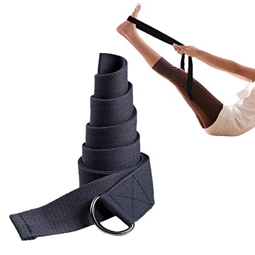 Rysmliuhan Shop Yogagurt Yogagürtel Fitness-Übung Yoga-Gürtel Schnalle Yoga Strap Yoga Strap Baumwollgürtel Yoga-Blöcke und Gurt Yoga Gürtel Gurt Baumwolle Black,183cm von Rysmliuhan Shop