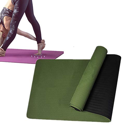 Yoga Matte Exercise Mat Trainingsmatte rutschfest Yoga Stretch Mat Yogamatten Trainingsmatten Gym Matt für zu Hause Yogamatten für zu Hause green-black,ordinary von Rysmliuhan Shop