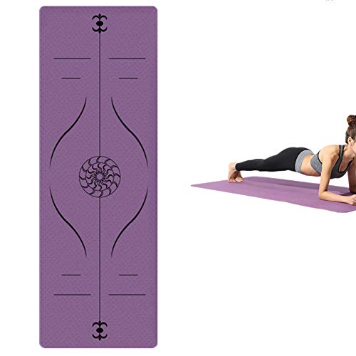 Yoga Matte Jogamatte Trainingsmatten für Heimgymnastik dick Yoga Mat Dick Trainingsmatten für das Heim-Fitnessstudio Trainingsmat darkpurple,positionline von Rysmliuhan Shop