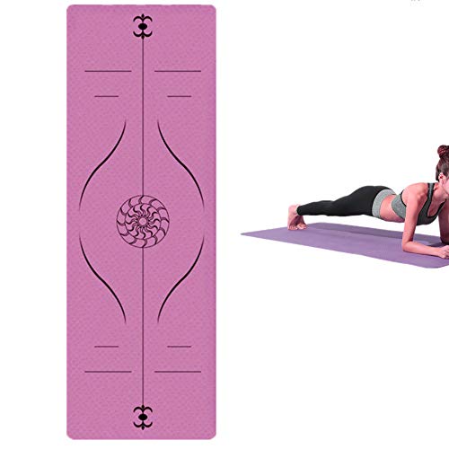 Yoga Matte Jogamatte Trainingsmatten für Heimgymnastik dick Yoga Mat Dick Trainingsmatten für das Heim-Fitnessstudio Trainingsmat pink,positionline von Rysmliuhan Shop