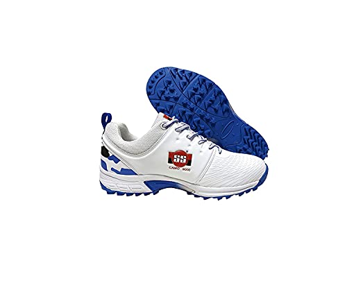 SS Men's Camo 9000 Kricket Schuhe, Blau/Weiß, Größe 8 von SS