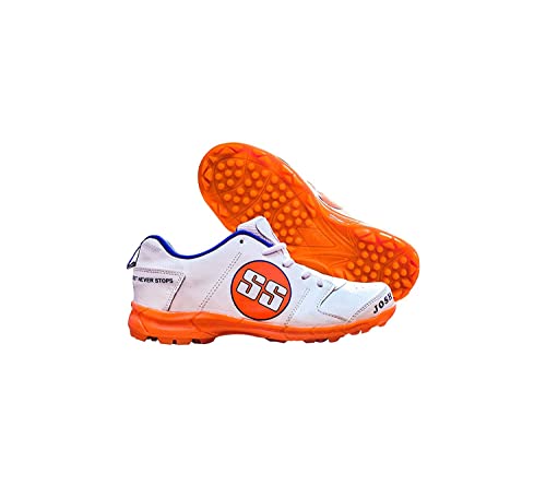 SS Men's Josh Kricket Schuhe, Weiß/Orange, Größe 9 von SS