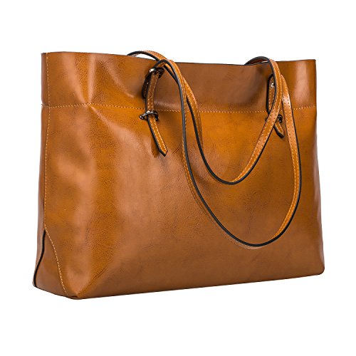 S-ZONE Damen Handtasche Rindspalt Leder Schultertasche Umhängetasche Große Shopper Tote Beutel S-ZONE Damen Handtasche Rindspalt Leder Schultertasche Umhängetasche Große Shopper Tote Beutel von S-ZONE