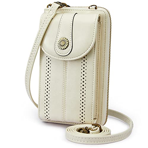 S-ZONE Damen Handy Umhängetasche PU Leder RFID Blockierung Vintage Handytasche mit Geldbörse zum Umhängen mit Kartenfächer Verstellbar Abnehmbar Schultergurt für Handy unter 6,7" S-ZONE Damen Handy Umhängetasche PU Leder RFID Blockierung Vintage Handytasche mit Geldbörse zum Umhängen mit Kartenfächer Verstellbar Abnehmbar Schultergurt für Handy unter 6,7" von S-ZONE