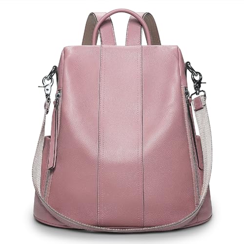 S-ZONE Damen Rucksack Echtleder Weiches Wasserdicht Anti Diebstahl Mode Rucksackhandtasche Casual Schulrucksäcke für Arbeit Schule Reise S-ZONE Damen Rucksack Echtleder Weiches Wasserdicht Anti Diebstahl Mode Rucksackhandtasche Casual Schulrucksäcke für Arbeit Schule Reise von S-ZONE