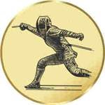 S.B.J - Sportland Pokal/Medaille Emblem, Motiv Fechten, Durchmesser 50 mm, Gold von S.B.J - Sportland