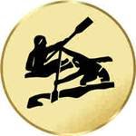 S.B.J - Sportland Pokal/Medaille Emblem, Motiv Kanu, Durchmesser 50 mm, Gold von S.B.J - Sportland