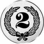 S.B.J - Sportland Pokal/Medaille Emblem, Motiv Zahl 2, Durchmesser 50 mm, Silber von S.B.J - Sportland