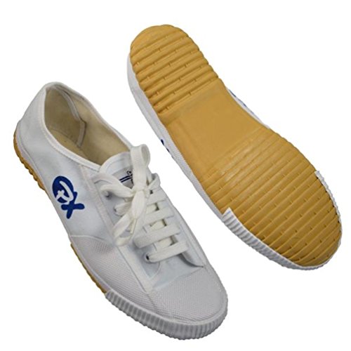 S.B.J - Sportland Segeltuchschuhe/Schuhe für Kung Fu und Wu SHU, Farbe Weiss, Gr. 46 von S.B.J - Sportland