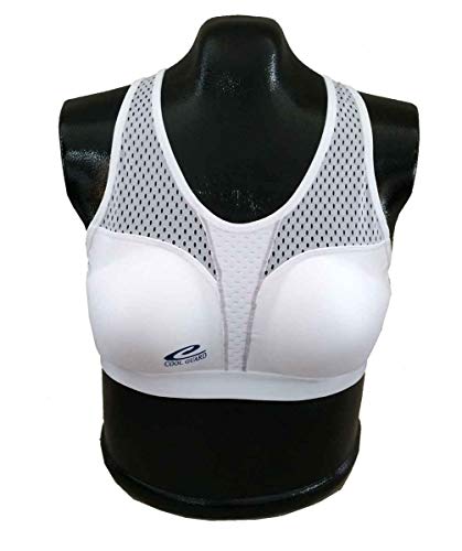 S.B.J - Sportland Top Bustier für Damen Brustschutz Cool Guard, Farbe Weiss, Gr. L von S.B.J - Sportland