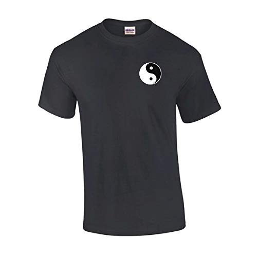 S.B.J - Sportland schweres Qualitäts T-Shirt Tai Chi/Ying Yang/Yinyang/Taiji, Farbe schwarz, Gr. S von S.B.J - Sportland